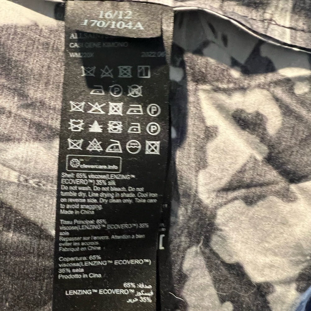 AllSaints Casi Gene Printed Kimono - Sz. UK 16/US 12 - Picture 16 of 16
